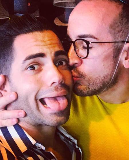 La Rosa and his boyfriend.